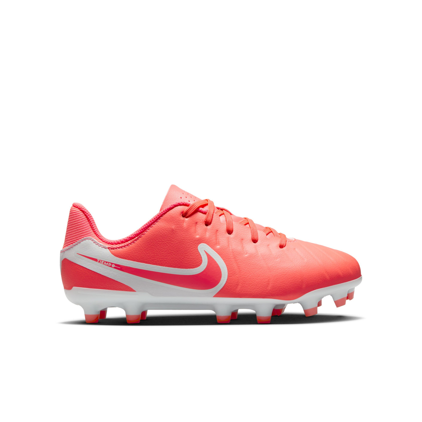 Nike Tiempo Legend 10 Academy Grass/Artificial Grass Football Shoes (MG) Kids Bright Red White