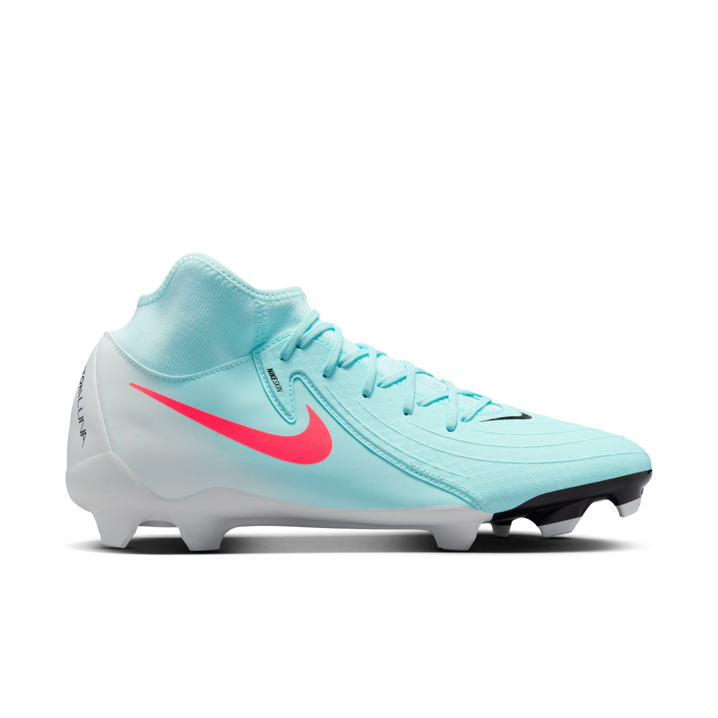 Nike Phantom Luna Academy II Gras / Kunstgras Voetbalschoenen (MG) Mintgroen Rood Zwart