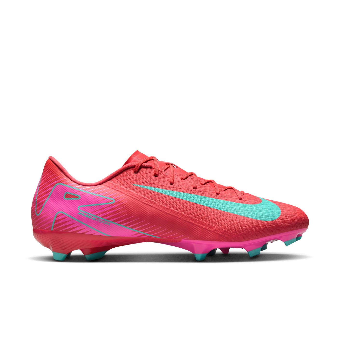 Nike Zoom Mercurial Vapor Academy 16 Gras / Kunstgras Voetbalschoenen (MG) Rood Turquoise Roze