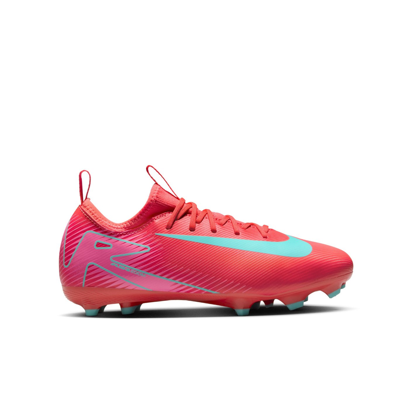 Nike Zoom Mercurial Vapor Academy 16 Gras / Kunstgras Voetbalschoenen (MG) Kids Rood Turquoise Roze