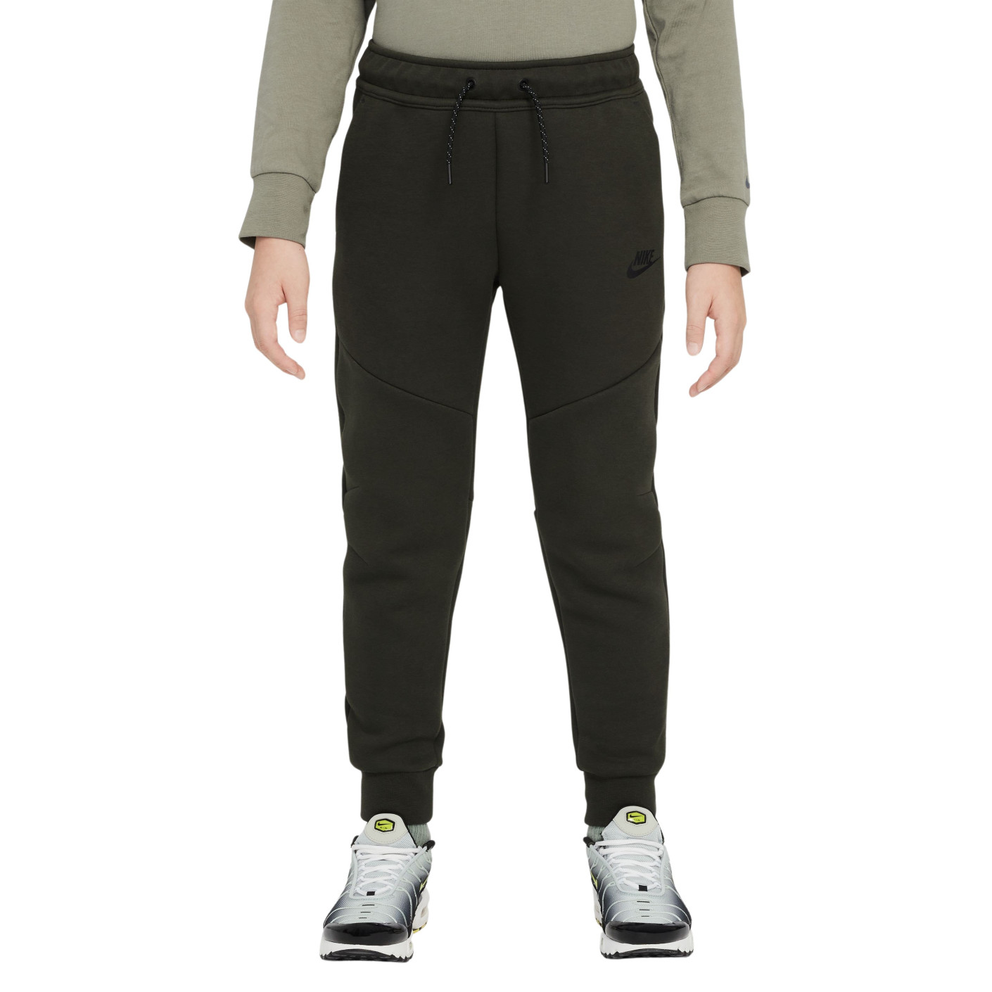 Nike Tech Fleece Sportswear Sweat Pants Kids Dark Green Black