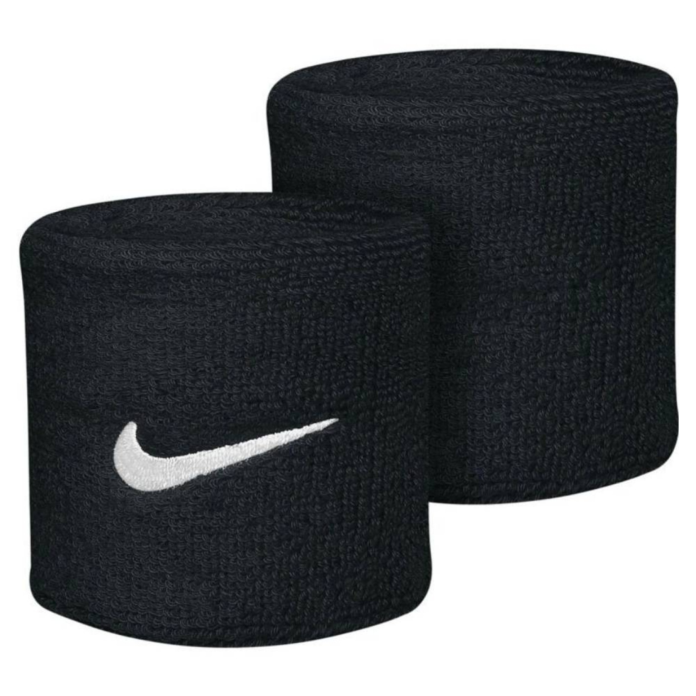 Nike Polsband Swoosh 2-Pack Zwart Wit