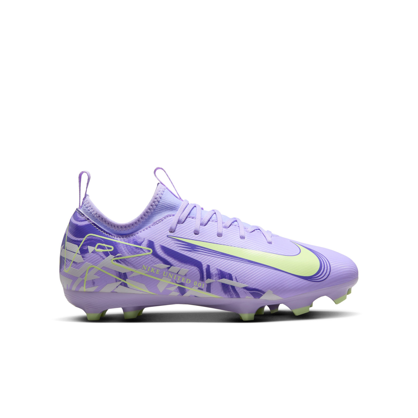 Nike Zoom Mercurial Vapor Academy 16 Gras / Kunstgras Voetbalschoenen (MG) Kids Lichtpaars Lichtgeel
