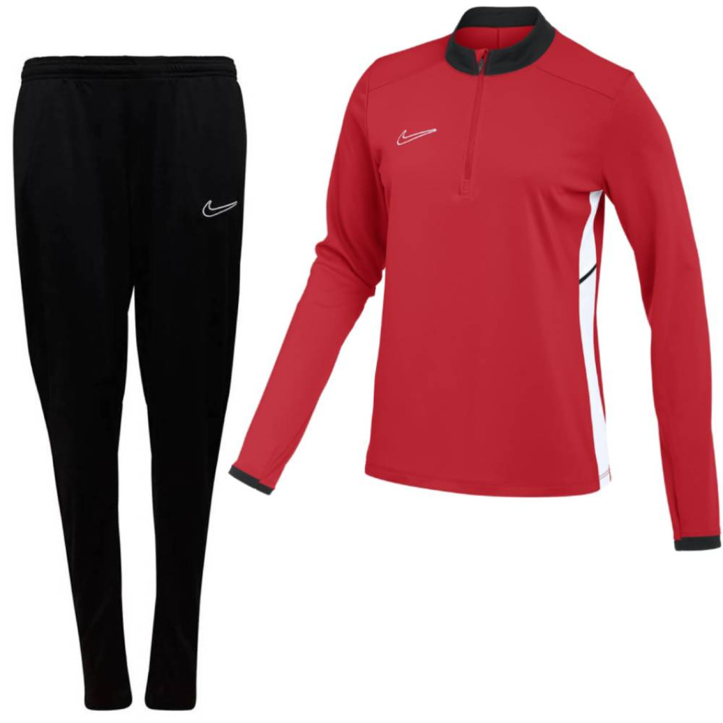 Nike Academy 25 Trainingspak 1/4-Zip Dames Rood Zwart Wit