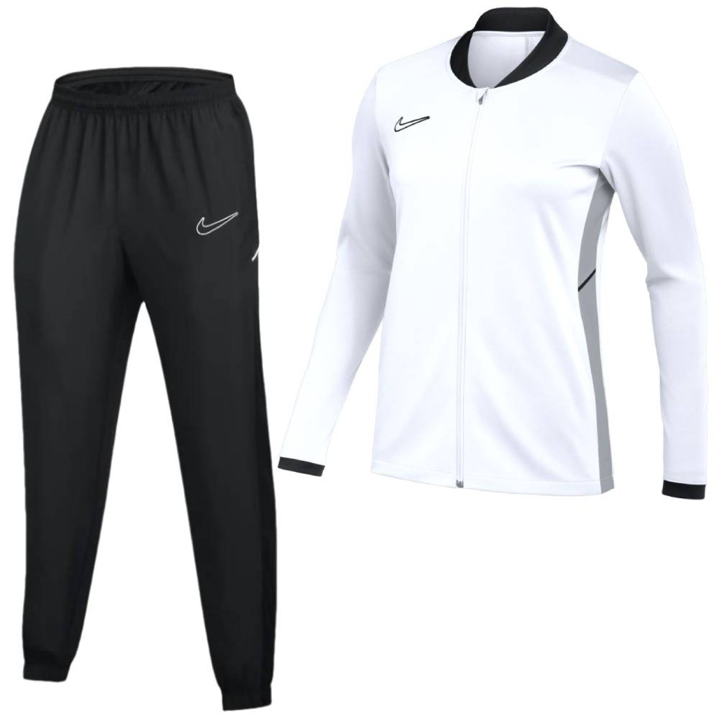 Nike Academy 25 Full-Zip Kids Tracksuit White Black Grey