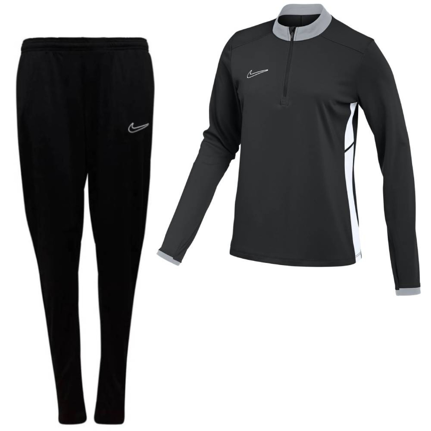 Nike Academy 25 Trainingspak 1/4-Zip Dames Zwart Grijs Wit