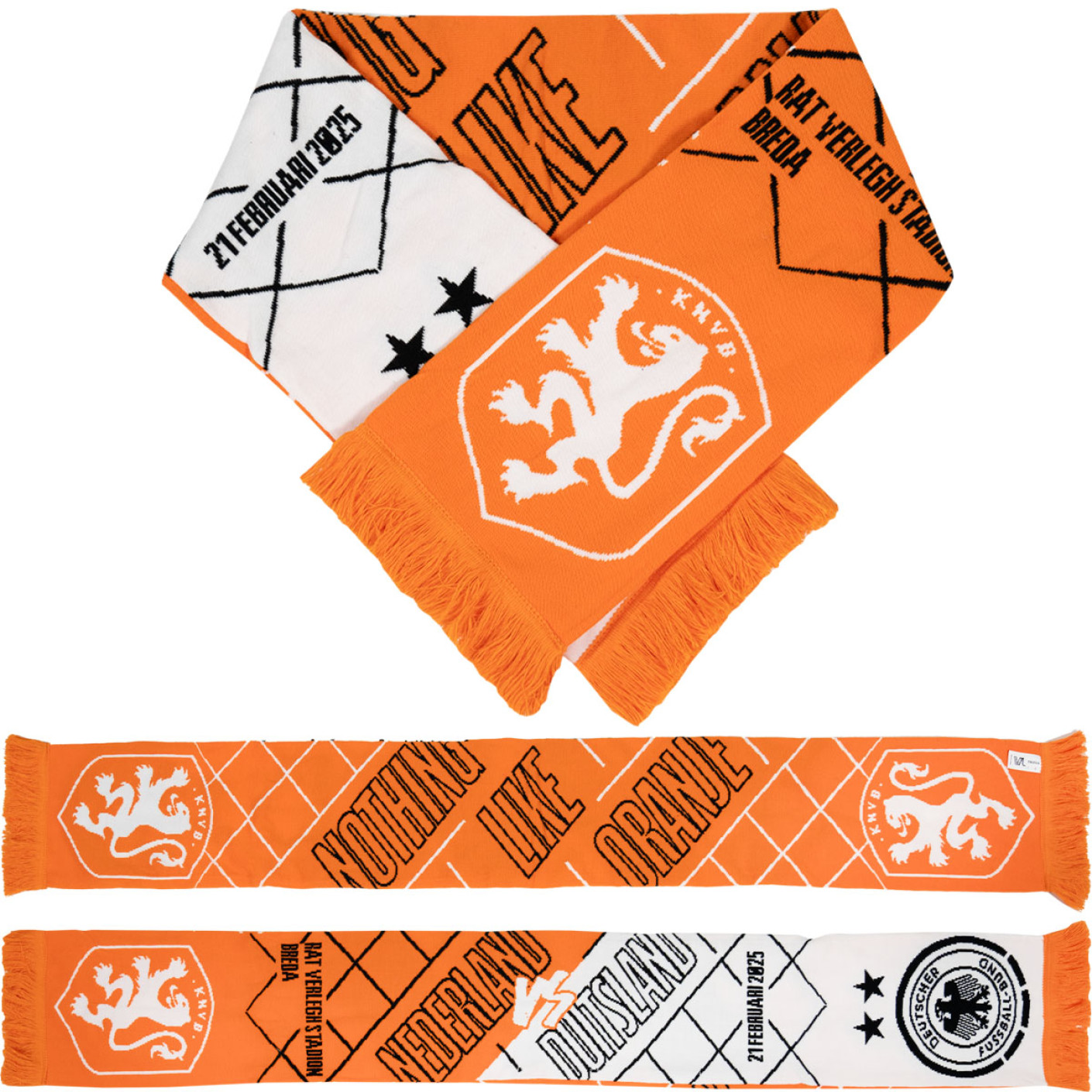 KNVB Orange Lioness Scarf Netherlands - Germany Orange