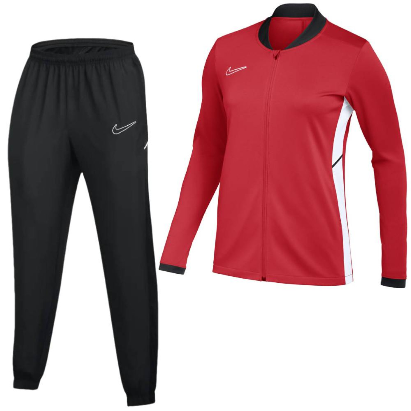 Nike Academy 25 Full-Zip Kids Tracksuit Red Black White