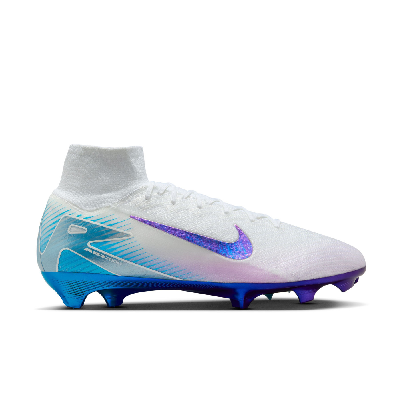 Nike Zoom Mercurial Superfly 10 Elite Gras Voetbalschoenen (FG) Wit Blauw Paars