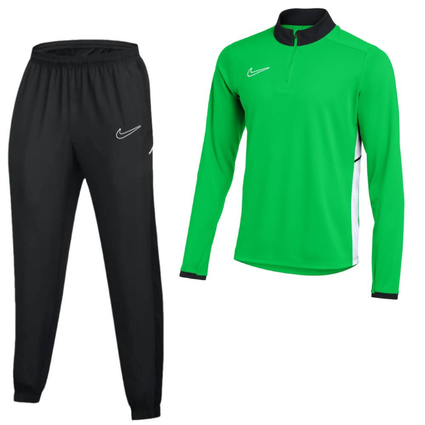 Nike Academy 25 Trainingspak 1/4-Zip Kids Groen Zwart Wit