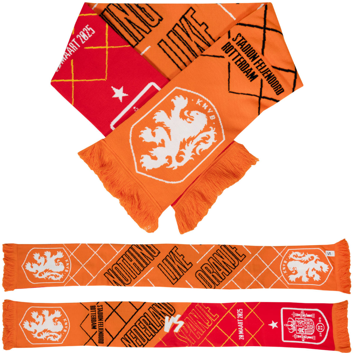 KNVB Sjaal Nederland - Spanje Oranje