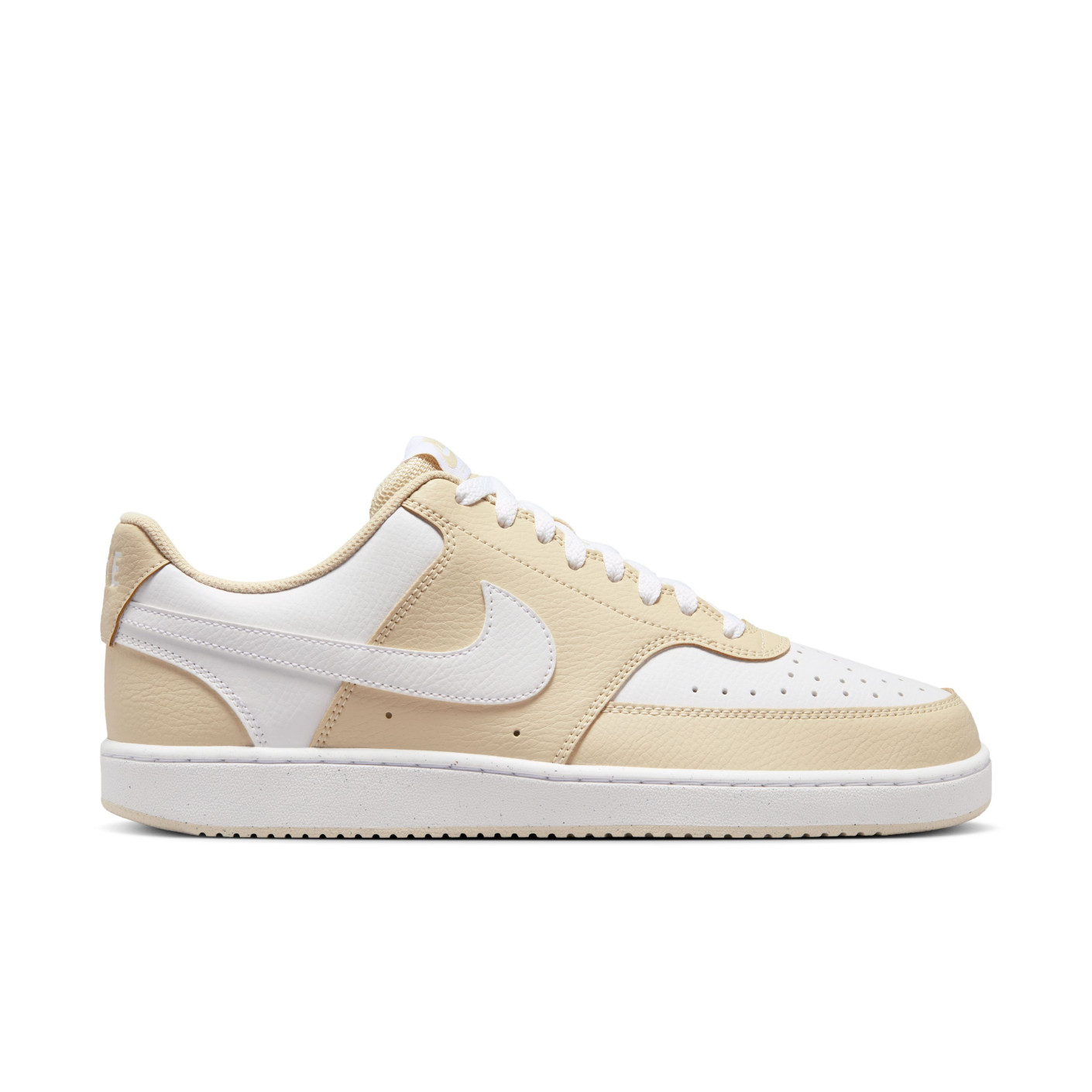 Nike Court Vision Sneakers Low Lichtbruin Wit