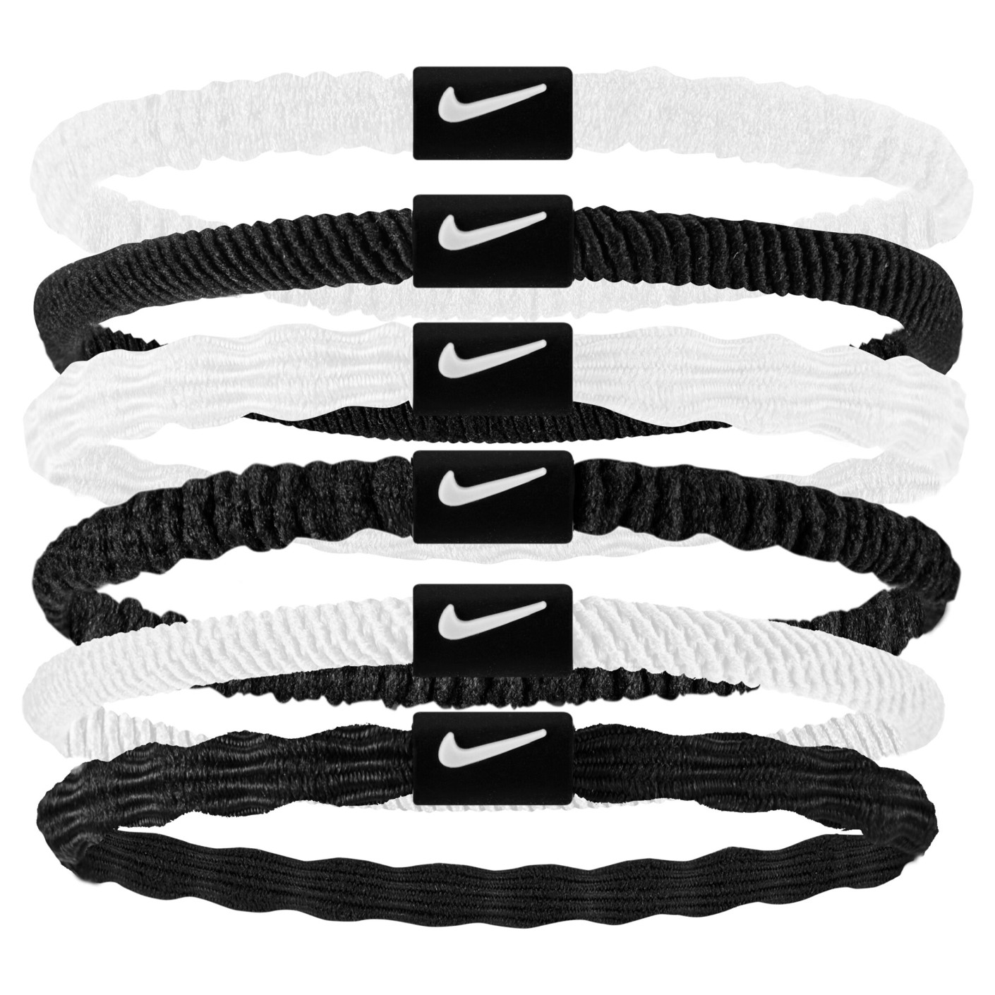 Nike Hair bands Flex 6-Pack White Black