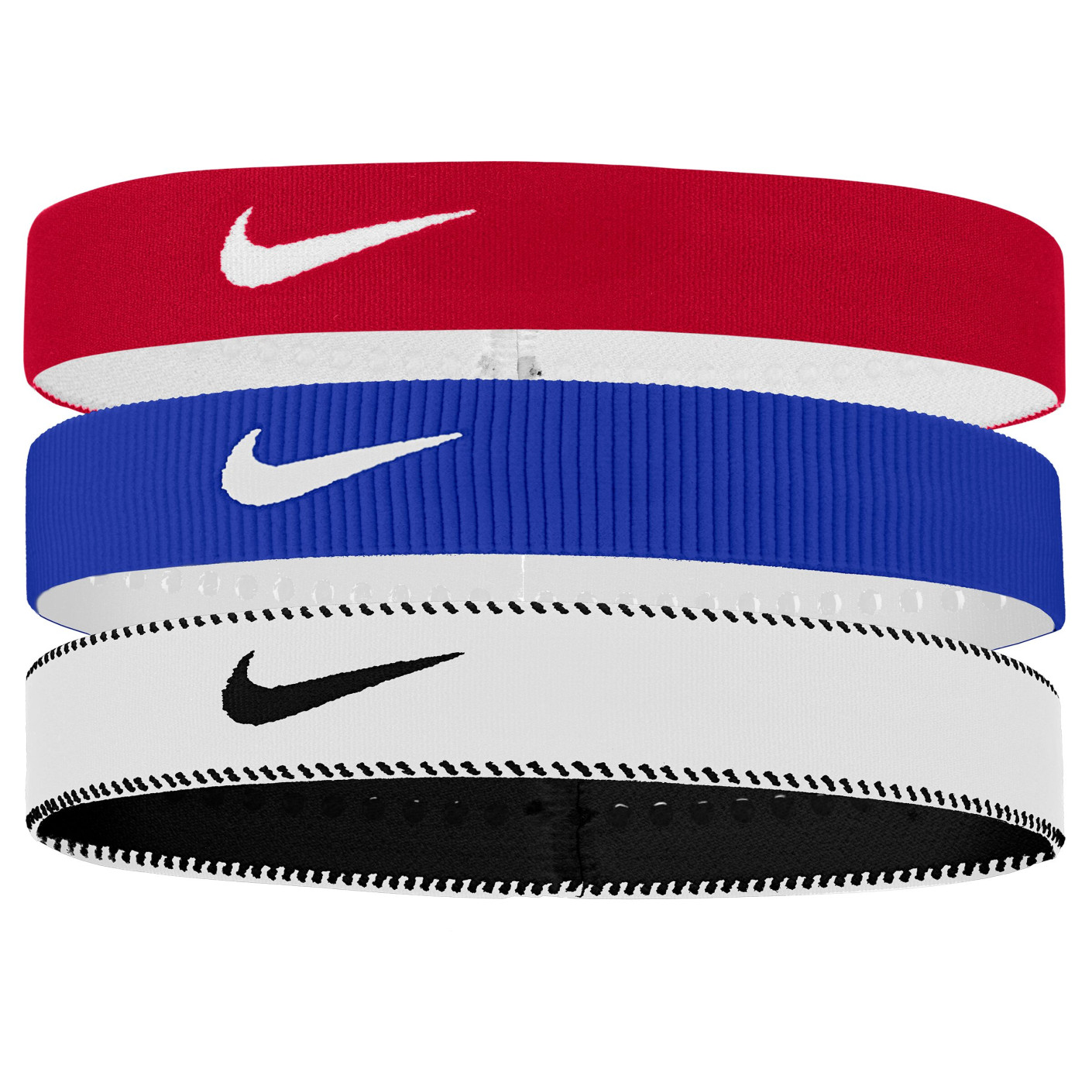 Nike Classic Flex Wide Headbands 3-Pack Red Blue White