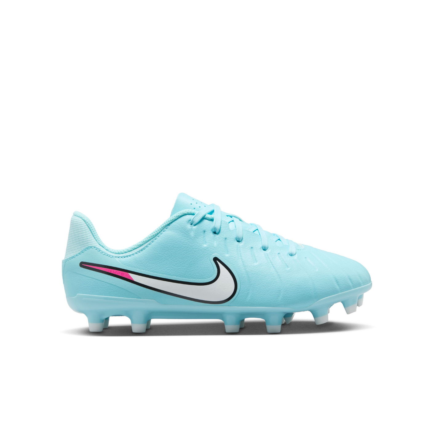 Nike Tiempo Legend Academy 10 Gras / Kunstgras Voetbalschoenen (MG) Kids Lichtblauw Wit Felroze