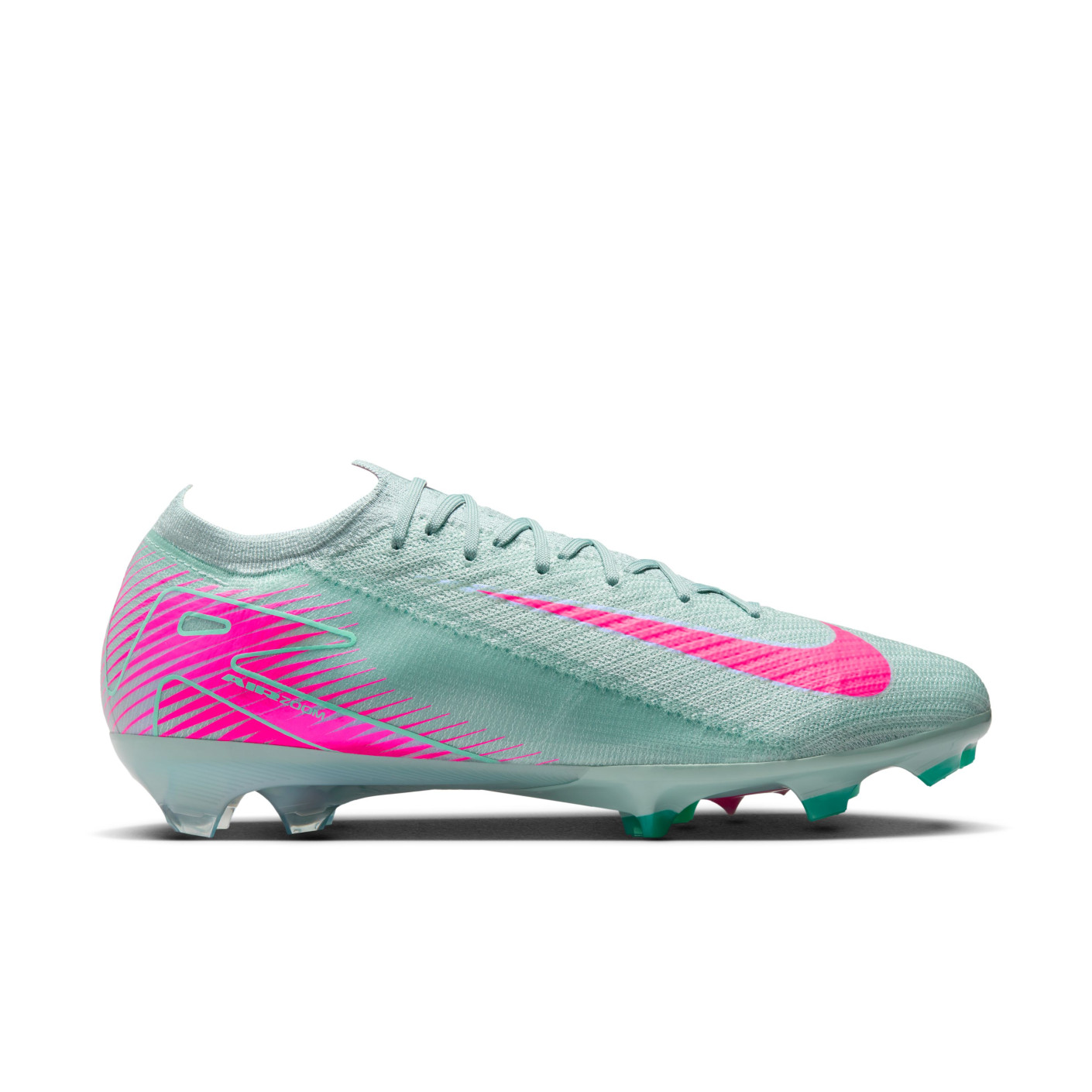Nike Zoom Mercurial Vapor Elite 16 Gras Voetbalschoenen (FG) Lichtblauw Felroze