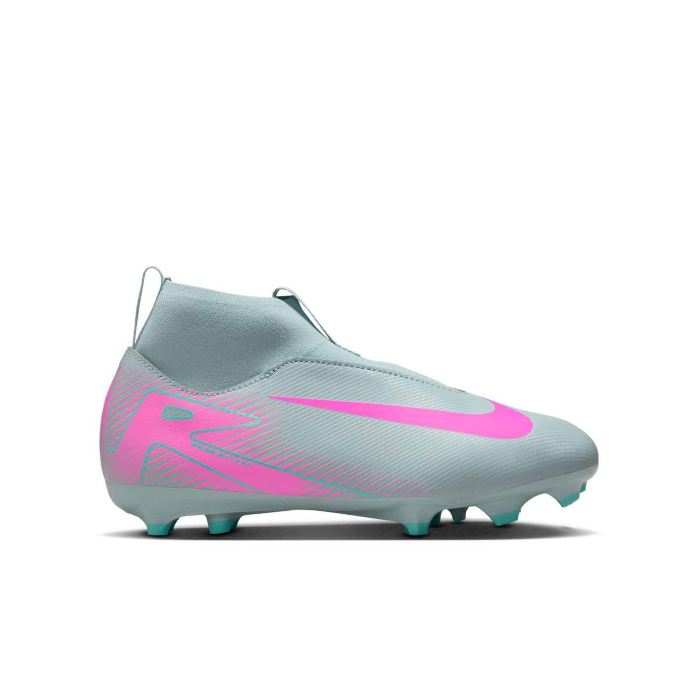 Nike Zoom Mercurial Superfly Academy 10 Grass/Artificial Grass Football Boots (MG) Kids Light Blue Hot Pink
