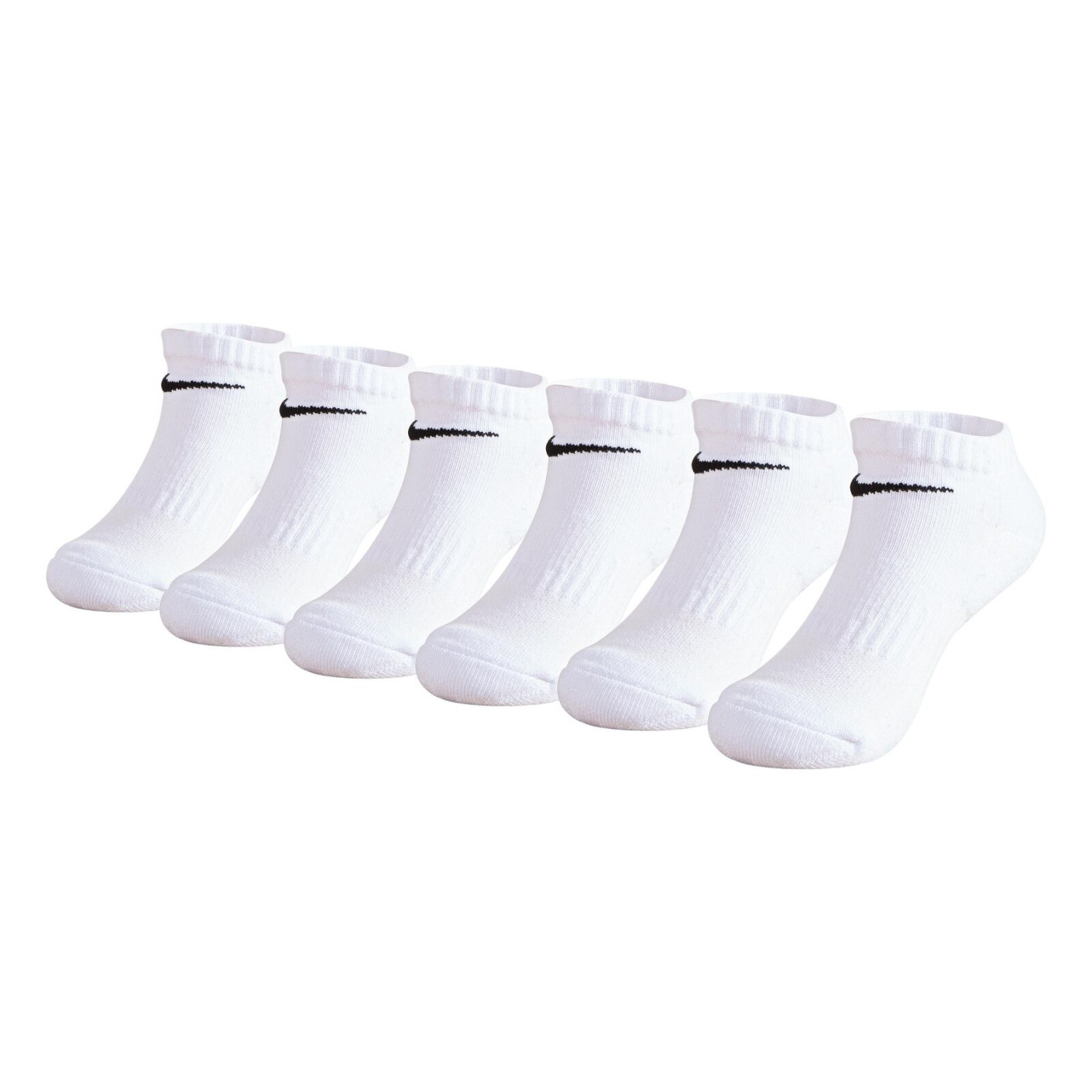 Nike Performance Dri-Fit Basics No-Show Enkelsokken 6-Pack Kleuters Wit Zwart