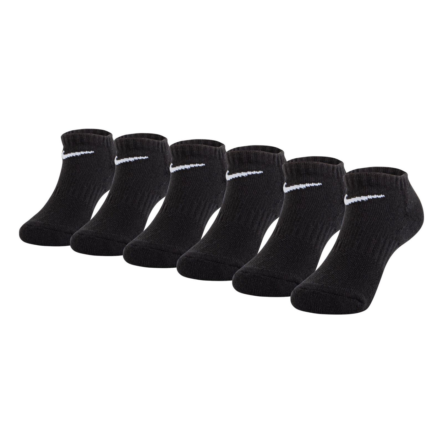 Nike Performance Dri-Fit Basics No-Show Enkelsokken 6-Pack Kleuters Zwart Wit
