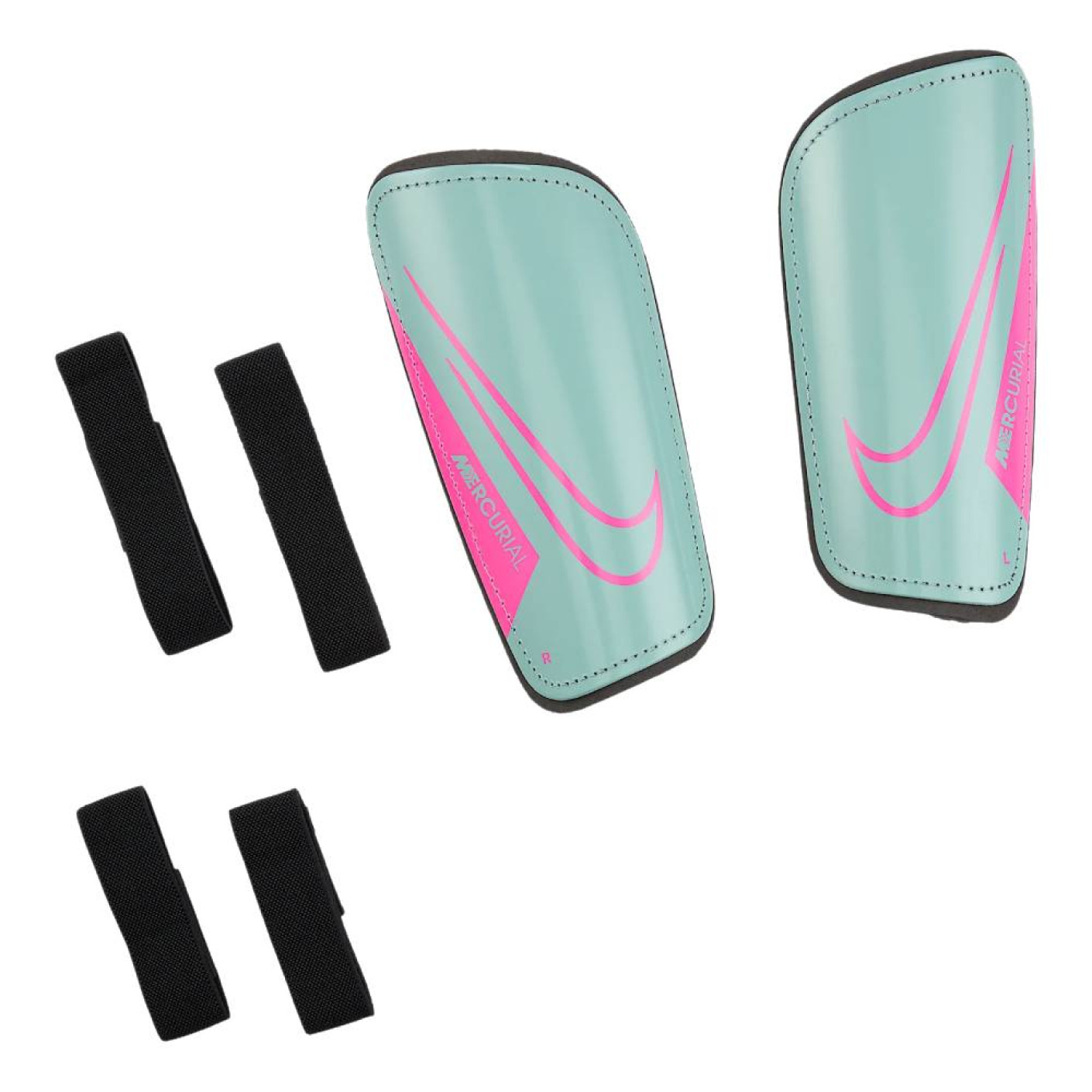 Nike Hardshell Mercurial Scheenbeschermers Lichtblauw Zwart Roze