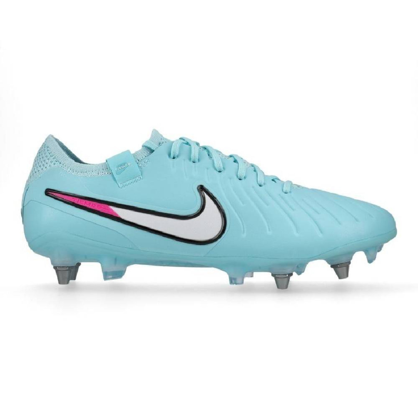 Nike Tiempo Legend Elite 10 IJzeren-Nop Voetbalschoenen (SG) Pro Player Lichtblauw Wit Felroze