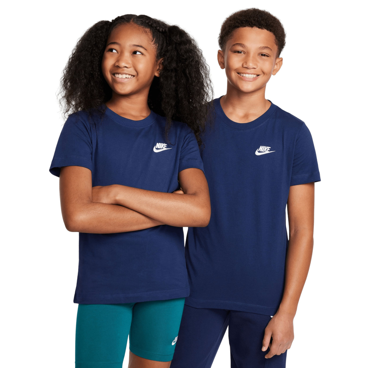 Nike Sportswear T-Shirt Kids Donkerblauw Wit