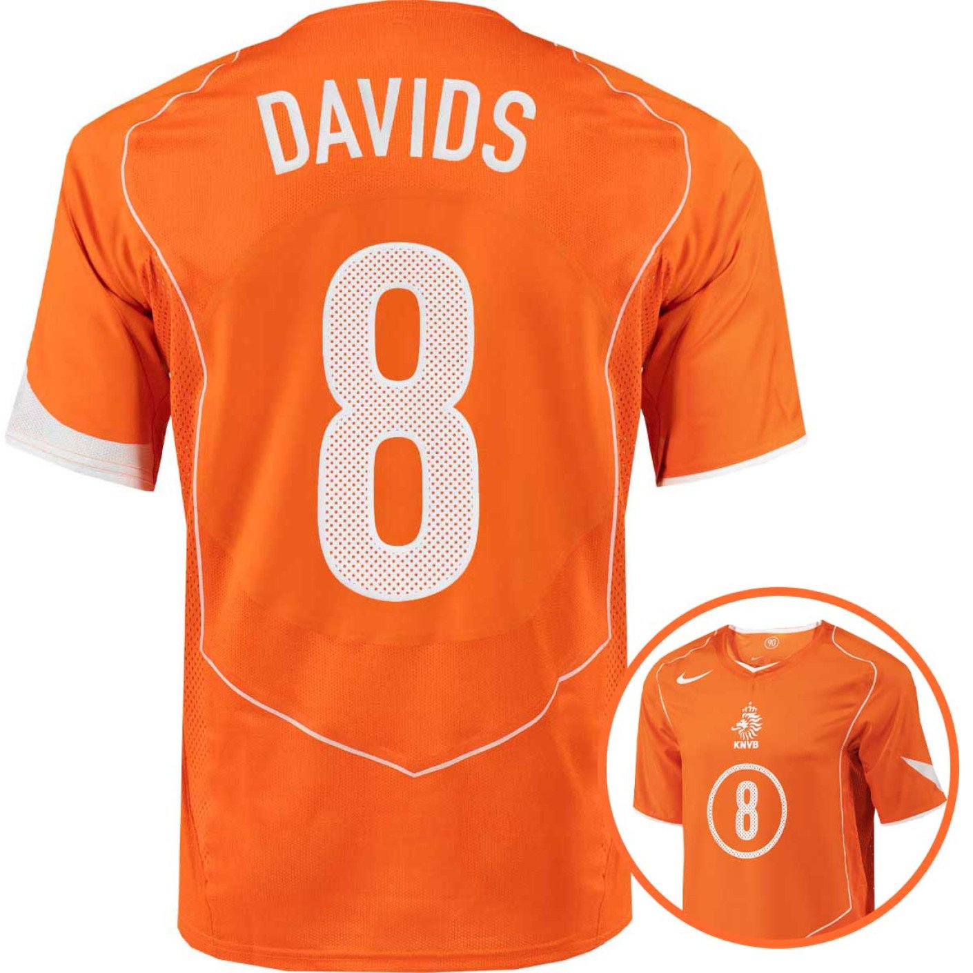 Nike Nederlands Elftal Total 90 Davids 8 Thuisshirt 2004 Reissue