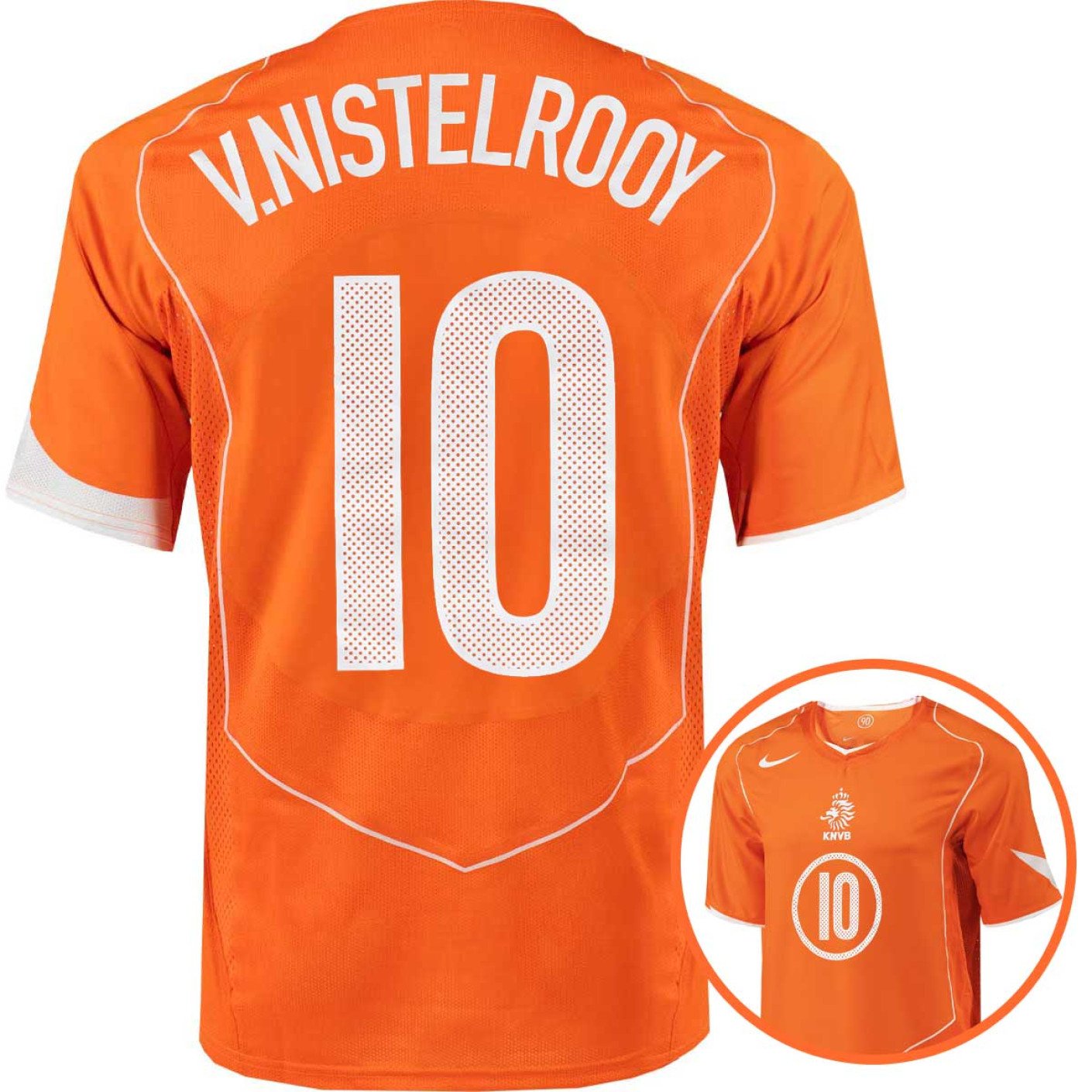Nike Nederlands Elftal Total 90 Van Nistelrooy 10 Thuisshirt 2004 Reissue