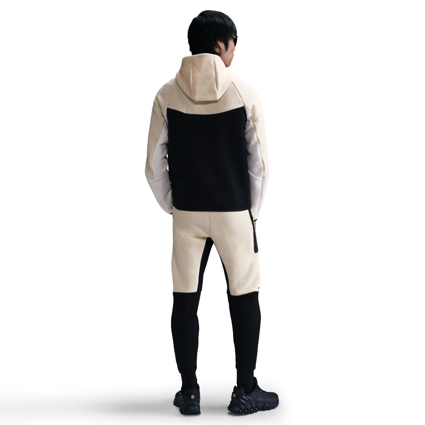 nike tech fleece beige tracksuit