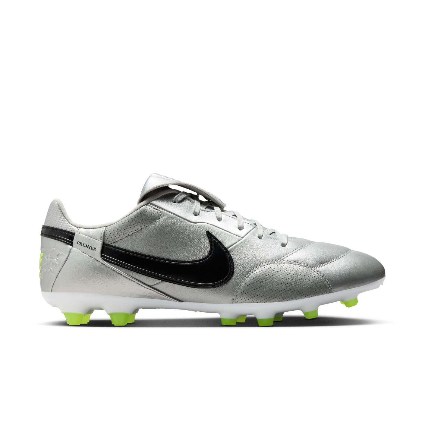 Nike Premier III Gras Football Boots (FG) Silver Black Neon Yellow