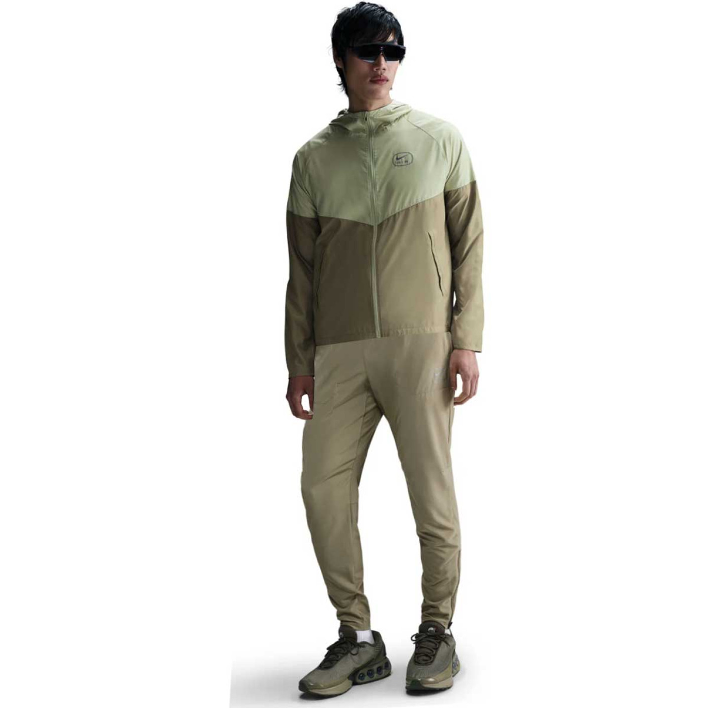 Nike Sportswear Air Tracksuit Full-Zip Woven Olive Green Neon Yellow