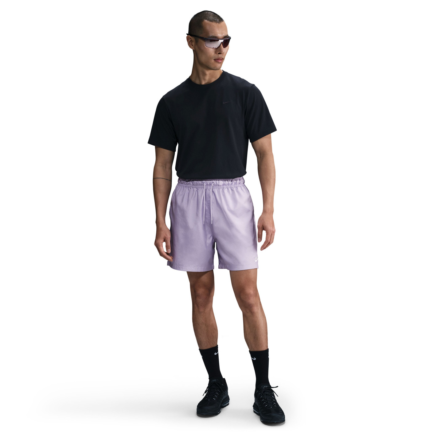 nike club essentials woven flow shorts purple