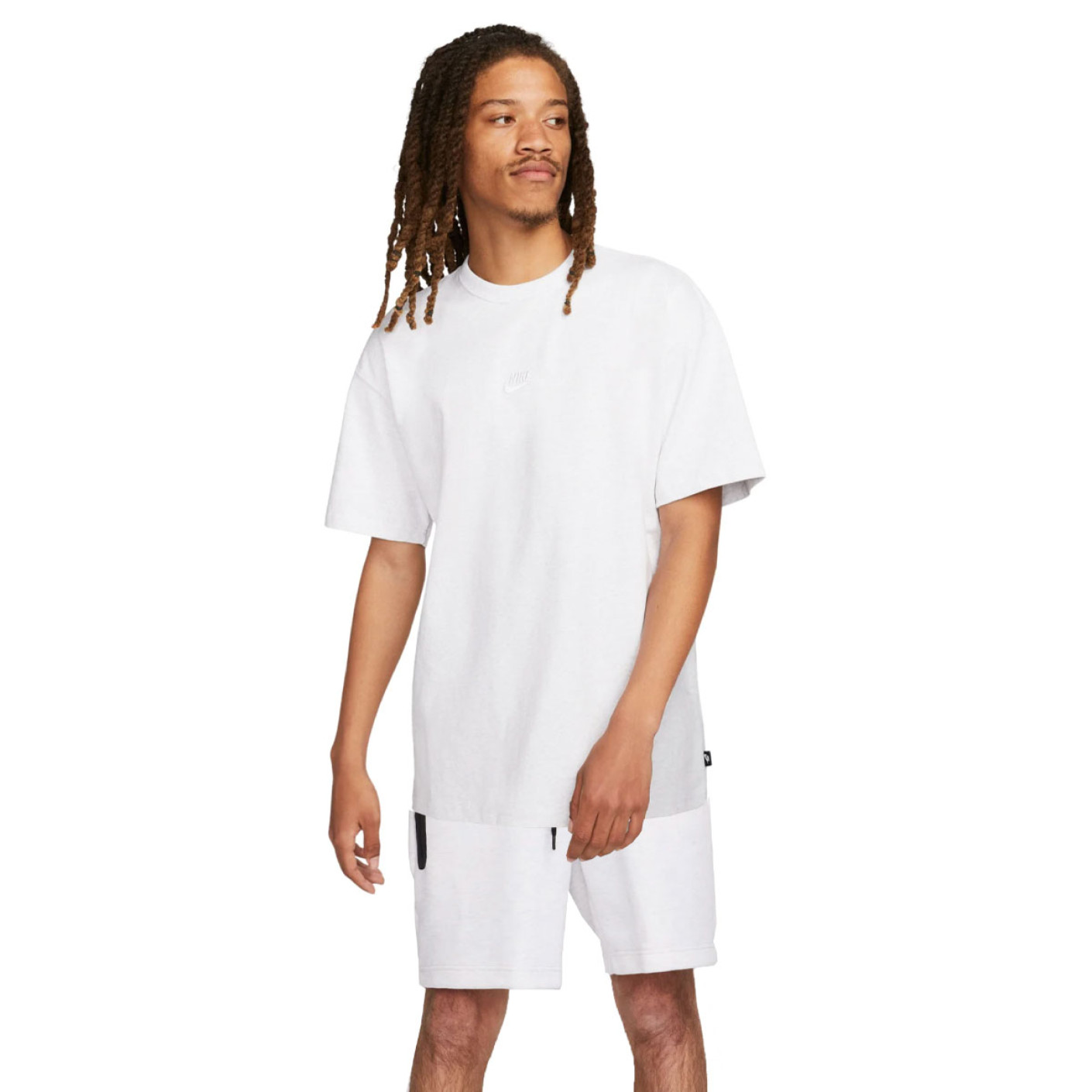 Nike Sportswear Premium Essentials Tech Fleece Summer Set Light Grey White Black