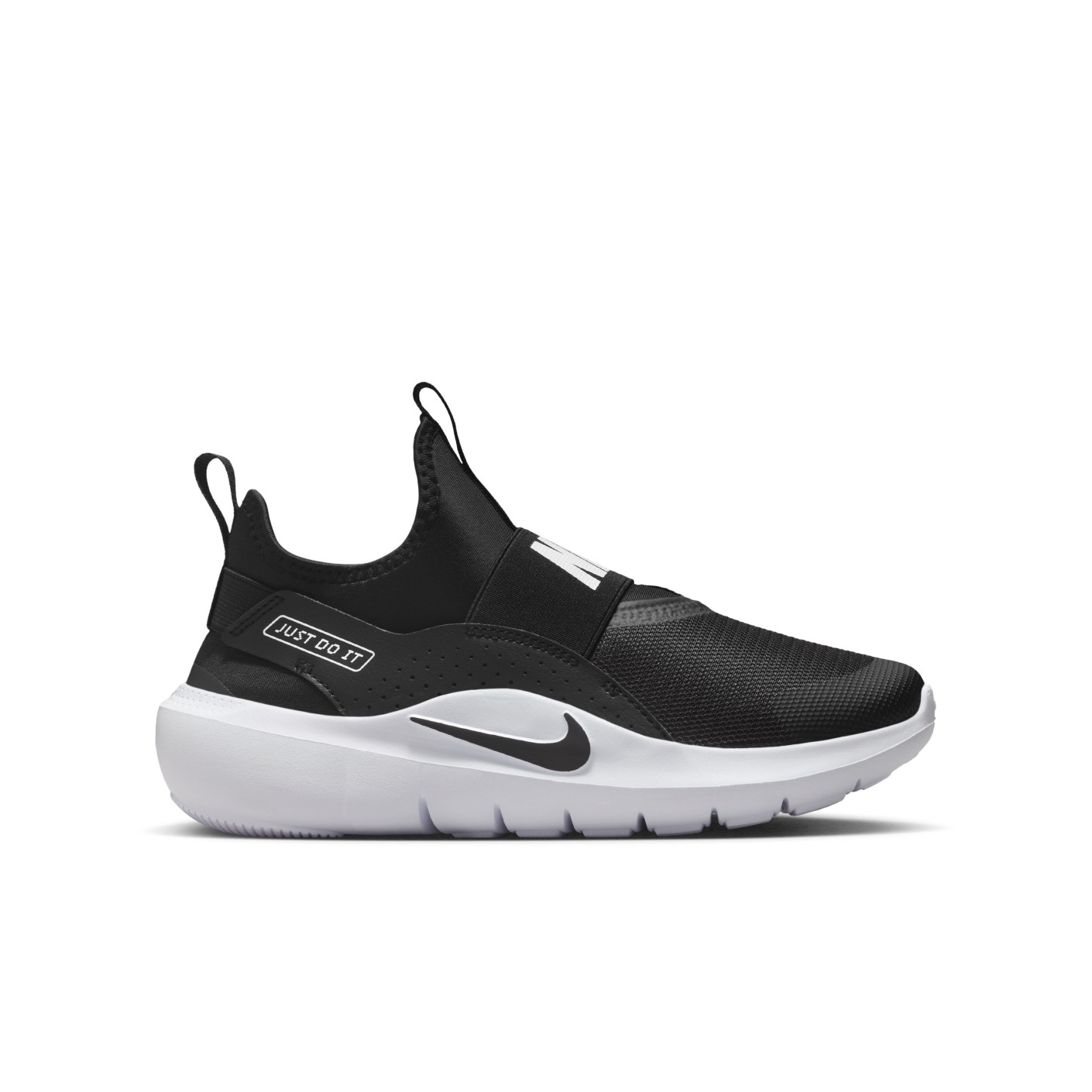 Nike Flex Runner 4 Kids Running Shoes Black White