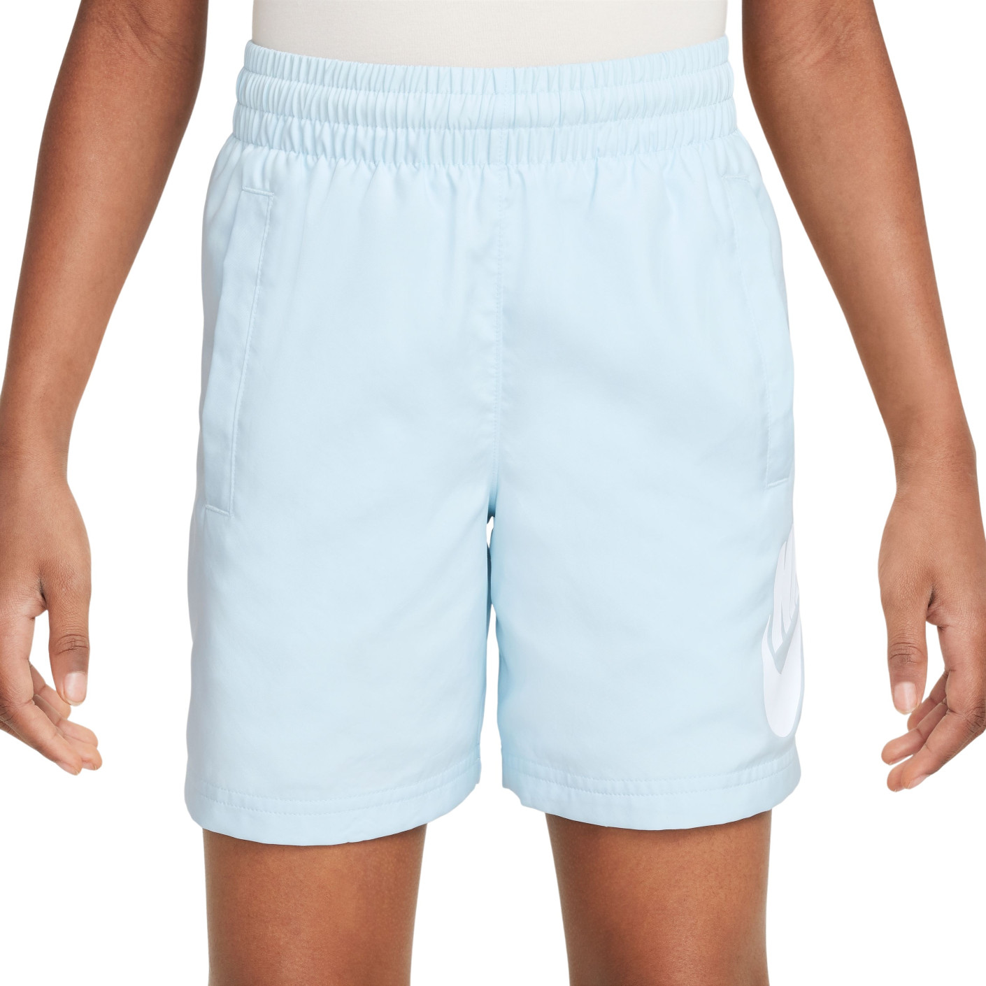 Nike Club Sportswear Short Woven Kids Light Blue White