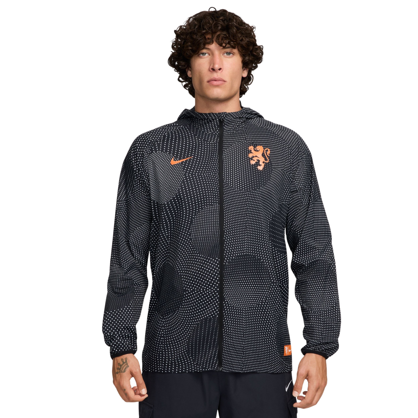 Nike Nederland OranjeLeeuwinnen Anthem Jack 2025-2027 Heren Zwart Oranje