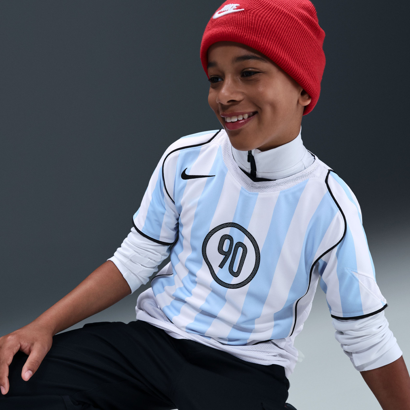 Nike Total 90 Kids Training Shirt White Light Blue Black - KNVBshop.nl