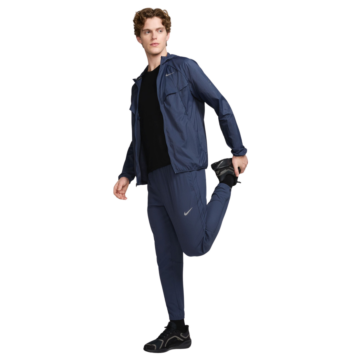 Nike Stride Repel Full-Zip Trainingspak Woven Donkerblauw Zilver