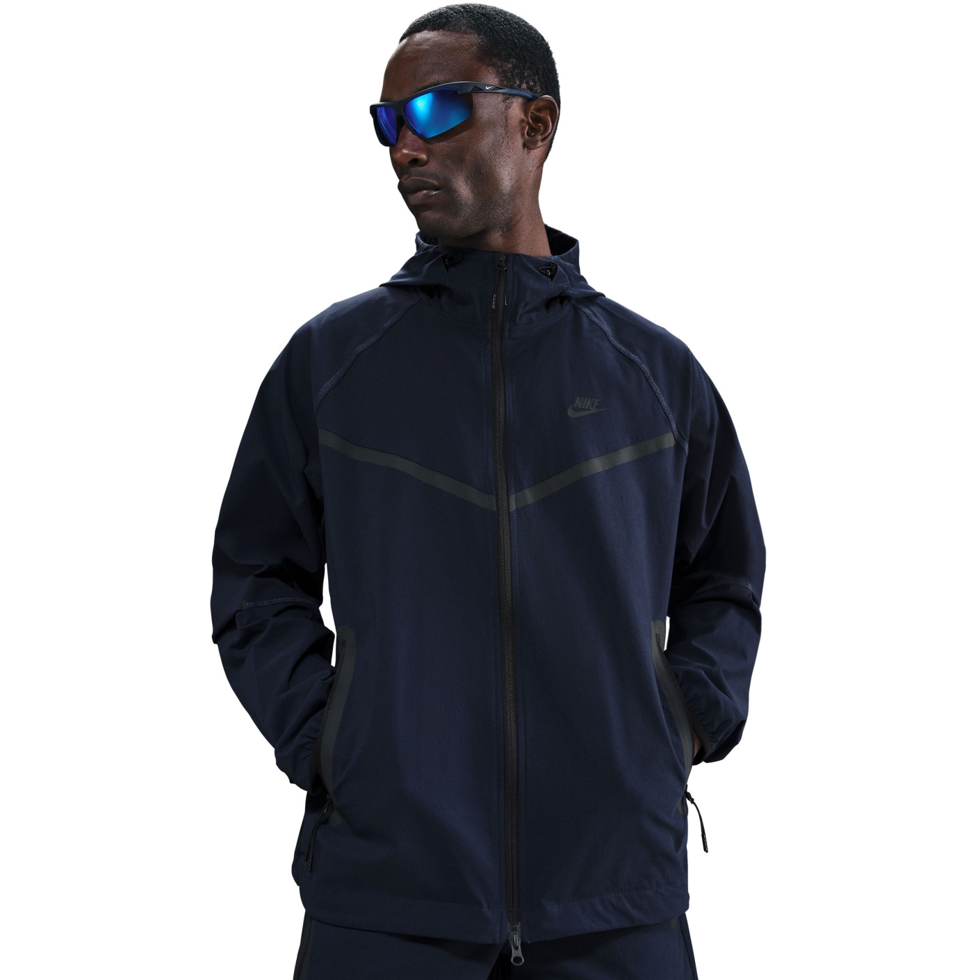 nike tech tracksuit dark blue