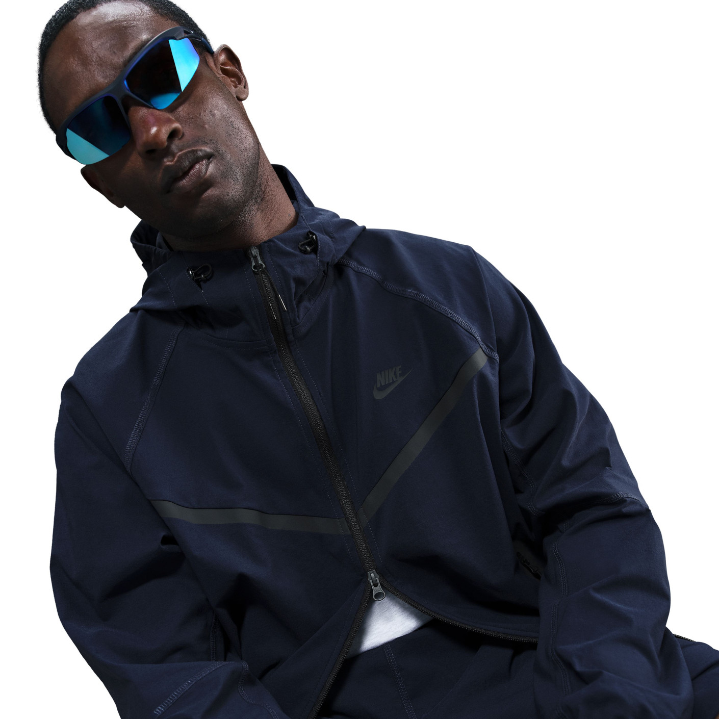 blue and black nike windbreaker