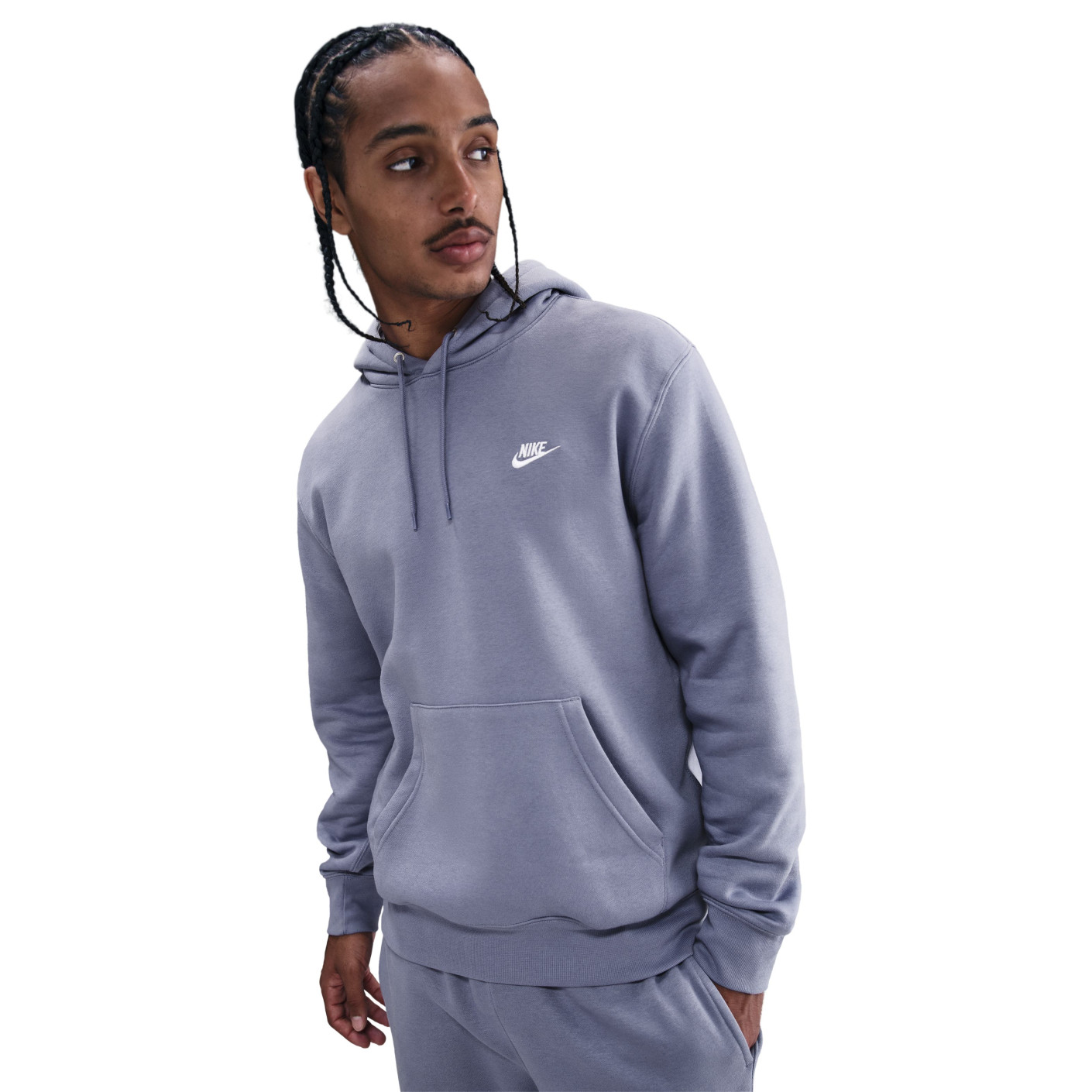 Nike Club Fleece Sportswear Hoodie Light Purple White