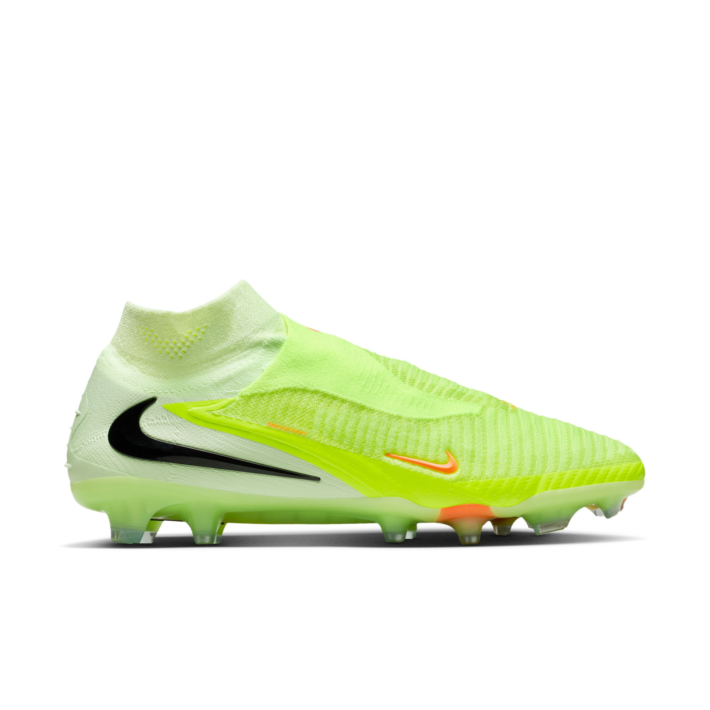 Nike Phantom 6 Elite High Gras Voetbalschoenen (FG) Geel Oranje Zwart