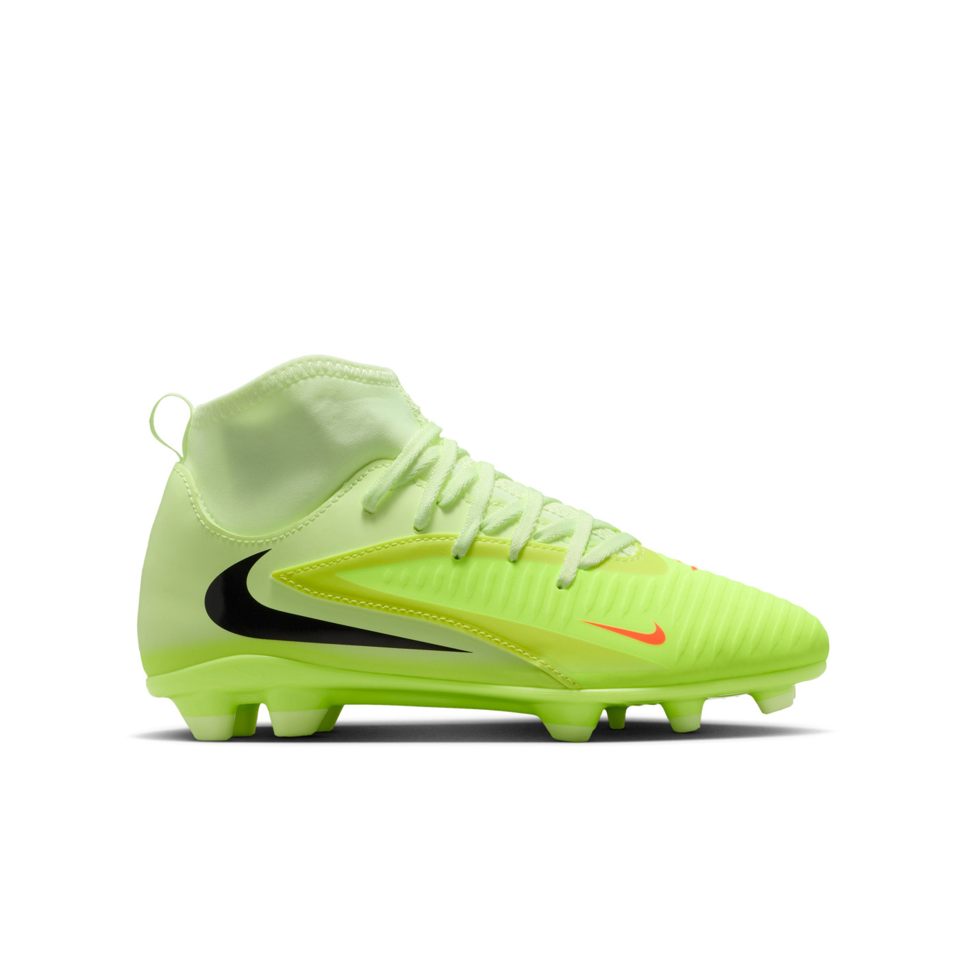 Nike Phantom 6 Club High Grass/Artificial Grass Football Boots (MG) Kids Yellow Orange Black