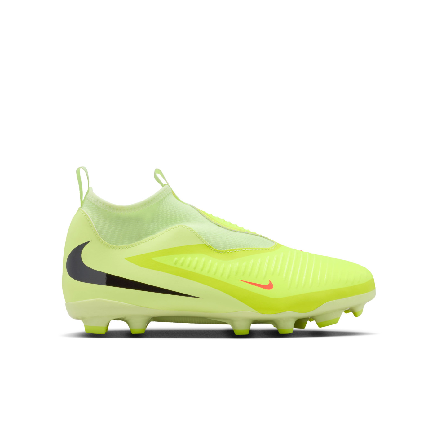 Nike Phantom 6 Academy High Laceless Grass/Artificial Grass Football Boots (MG) Kids Yellow Orange Black