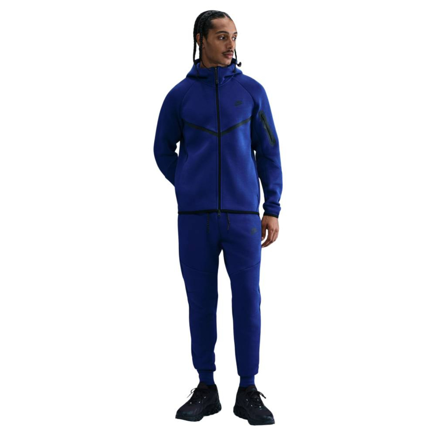 Nike Tech Fleece Sportswear Tracksuit Dark Blue Black