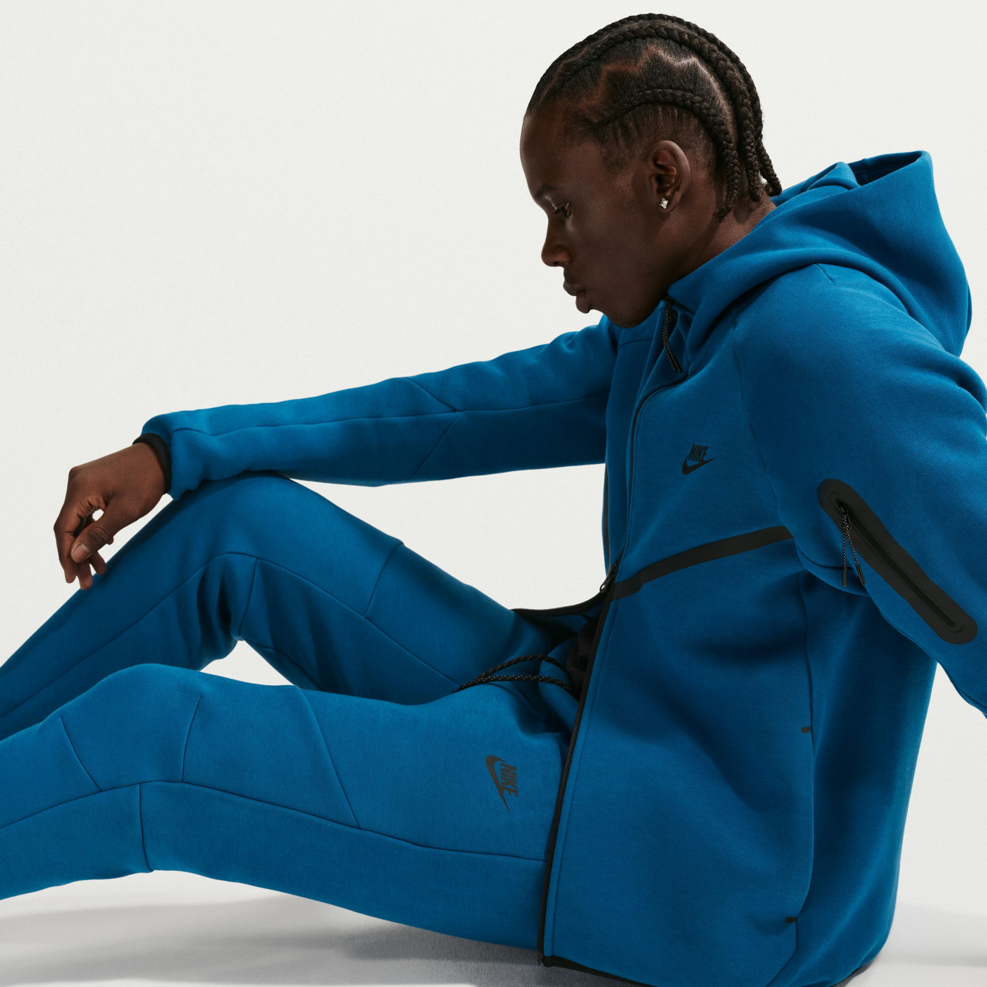 Nike Sportswear Tech Fleece Tracksuit Azure Black - KNVBshop.nl