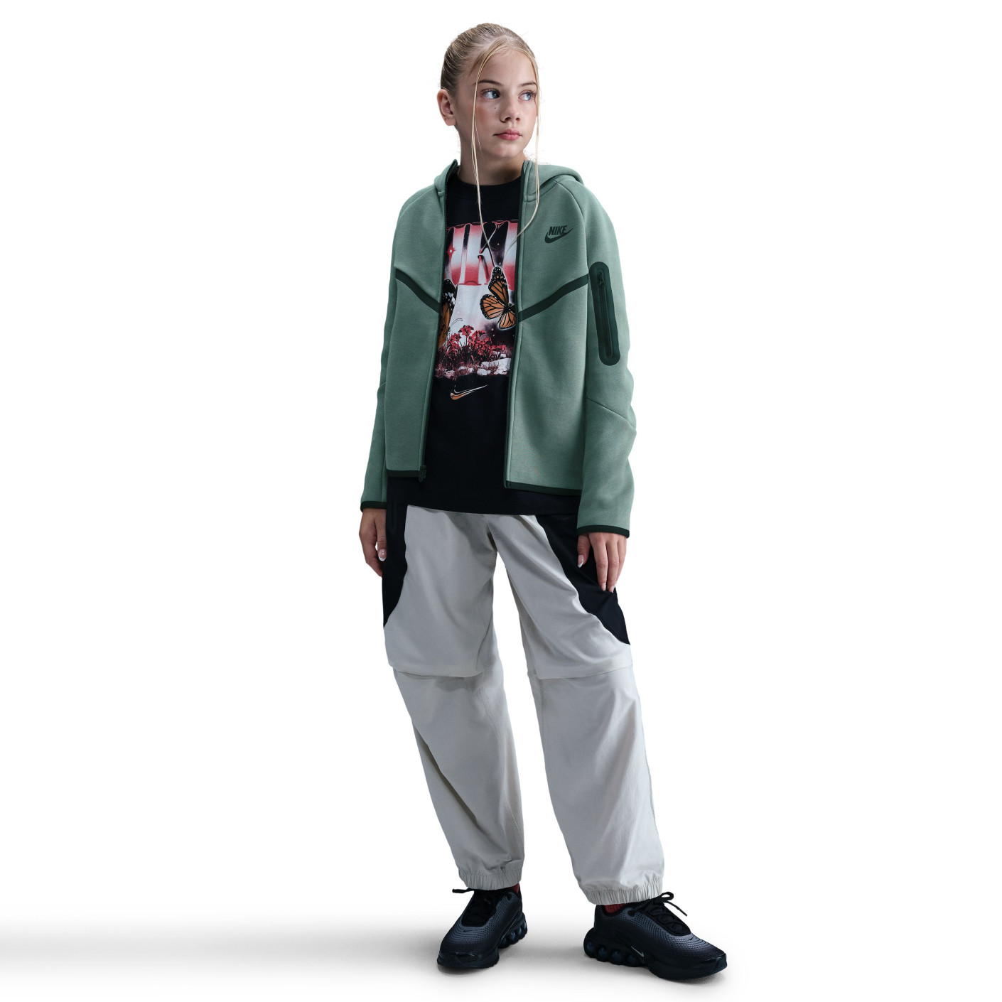 Nike Sportswear Tech Fleece Vest Kids Donkergroen Zwart