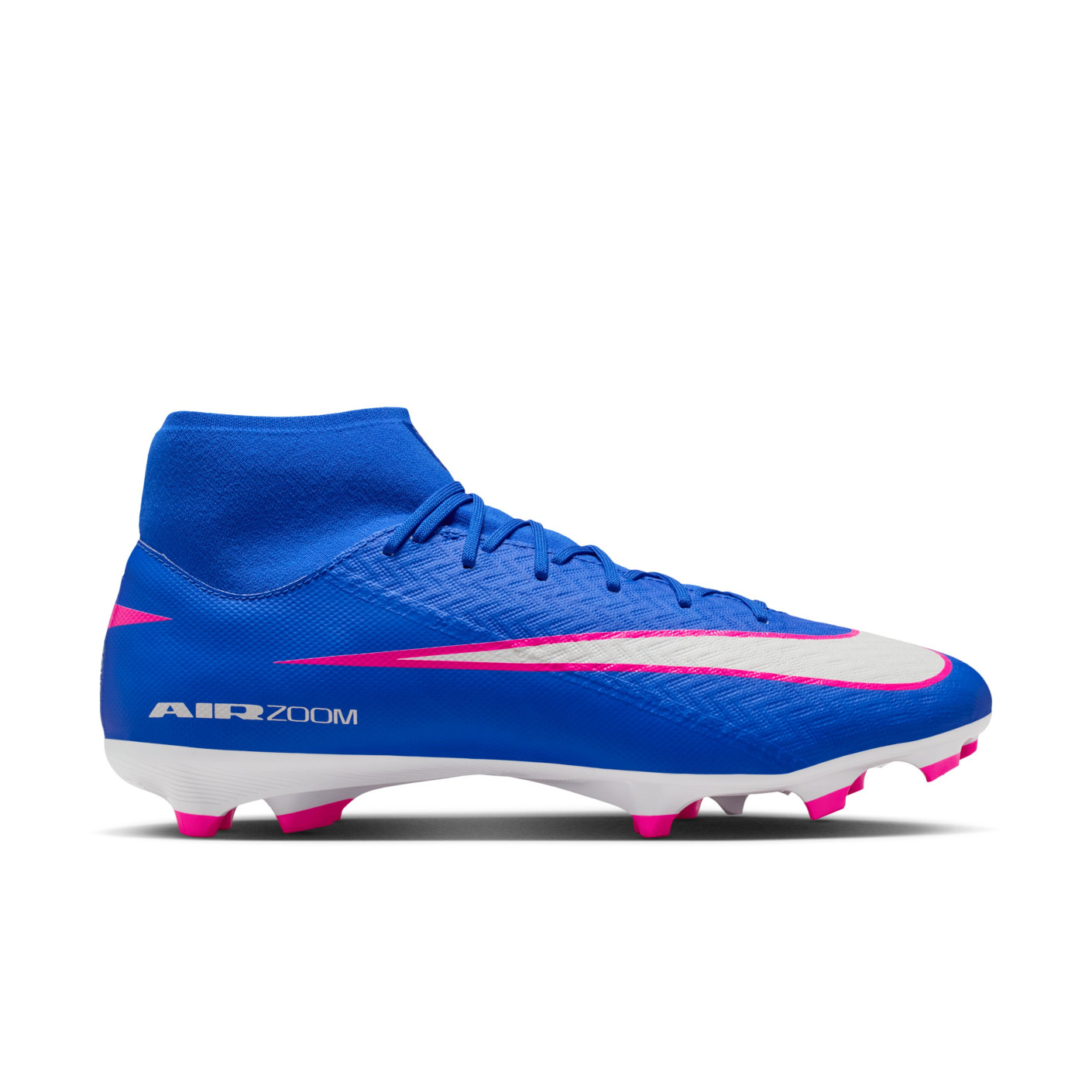 Nike Zoom Mercurial Academy Superfly 10 Gras / Kunstgras Voetbalschoenen (MG) Blauw Wit Felroze
