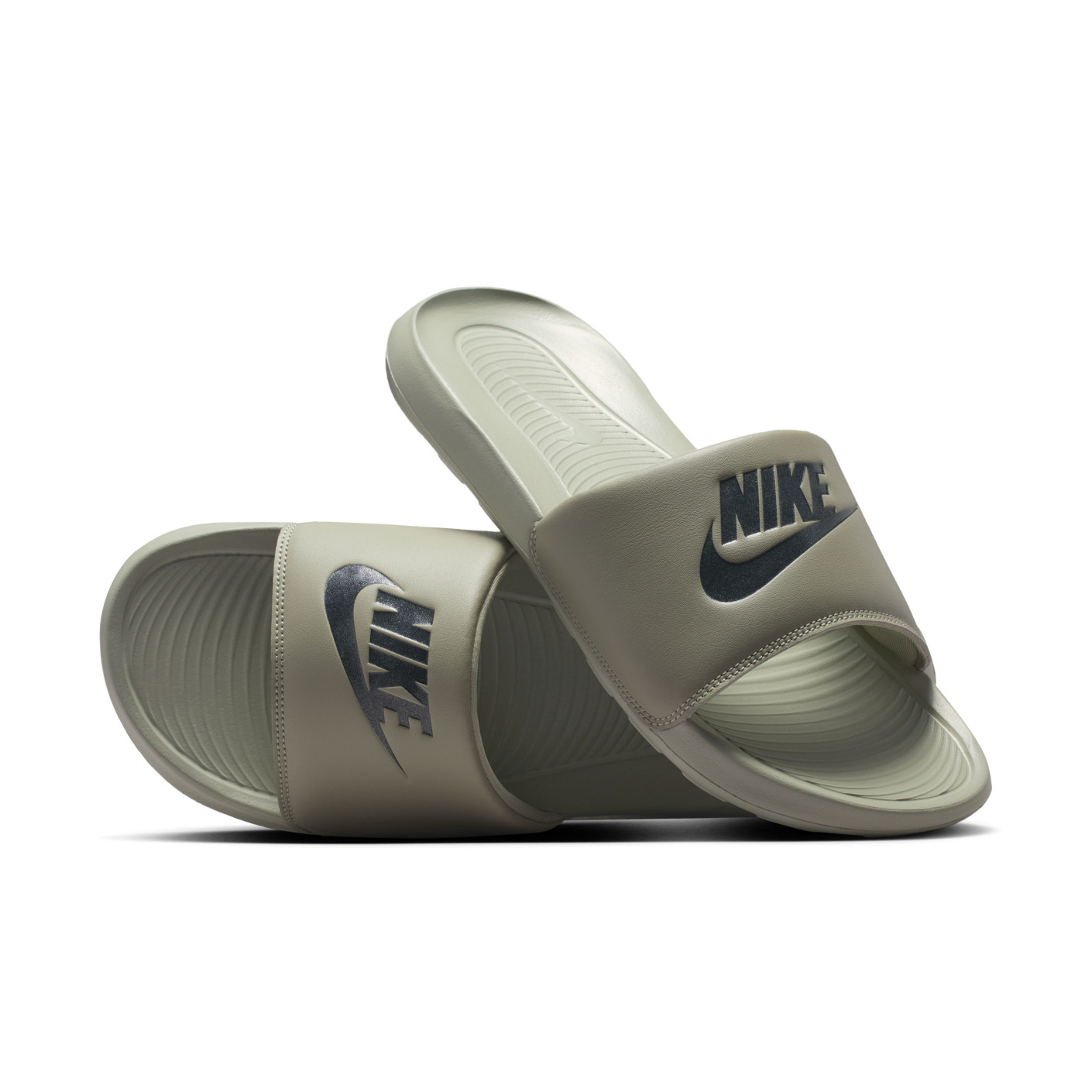 Nike Victori One Slides Grey Green Black