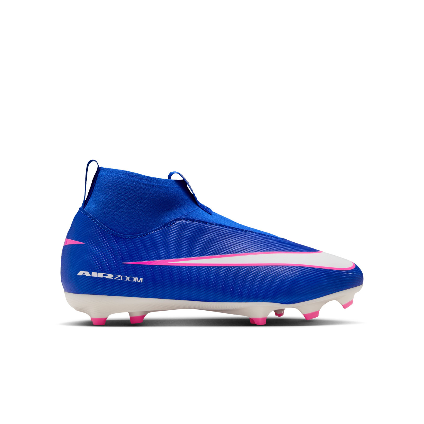 Nike Zoom Mercurial Academy Superfly 10 Gras / Kunstgras Voetbalschoenen (MG) Kids Blauw Wit Felroze